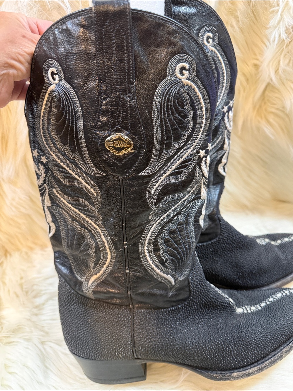 El General Black Sting Ray Western Cowboy Boots -Men’s Size 11 - Picture 3 of 13